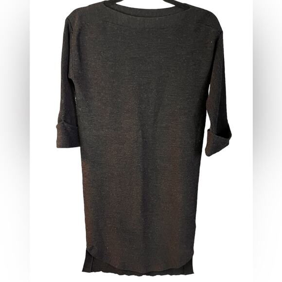 Allsaints Charcoal Gray 100% Merino Wool Boatneck Dress Small - Picture 1 of 8